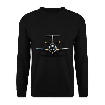 Modèle Avion Pilote Avion Hobby Design - Sweat-shirt Unisexe - noir - Devant - Alina (178cm) & Michal (187cm)