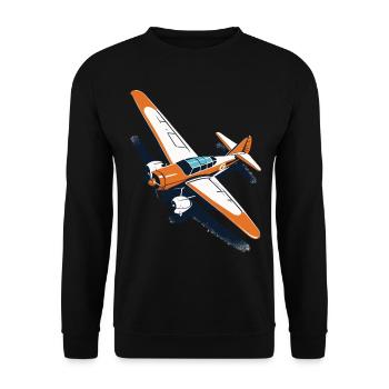Maquette D’avion Pilote Avion Avion Hobby Design - Sweat-shirt Unisexe - noir - Devant - Alina (178cm) & Michal (187cm)