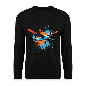 Maquette Avion Pilote Avion Hobby Passion - Sweat-shirt Unisexe - noir - Devant - Alina (178cm) & Michal (187cm)