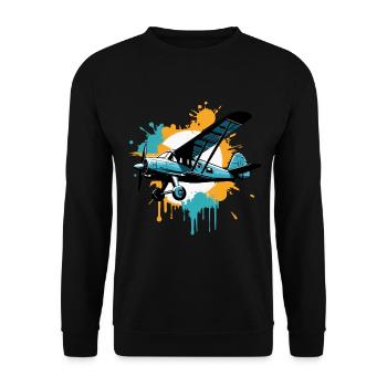Maquette D’avion Pilote Avion Avion Hobby Design - Sweat-shirt Unisexe - noir - Devant - Alina (178cm) & Michal (187cm)