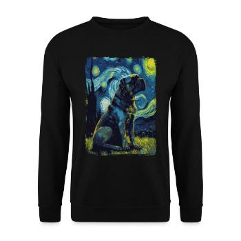 Cane Corso Nuit étoilée - Sweat-shirt Unisexe - noir - Devant - Alina (178cm) & Michal (187cm)