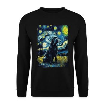 Cane Corso Nuit étoilée - Sweat-shirt Unisexe - noir - Devant - Alina (178cm) & Michal (187cm)