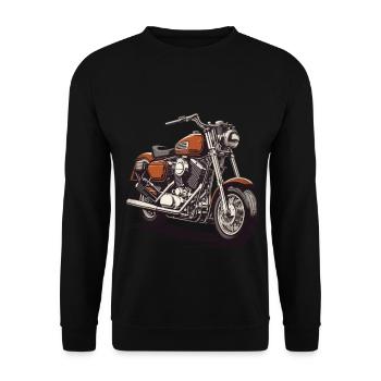 Moto Motard Streetwear Style de course rétro - Sweat-shirt Unisexe - noir - Devant - Alina (178cm) & Michal (187cm)
