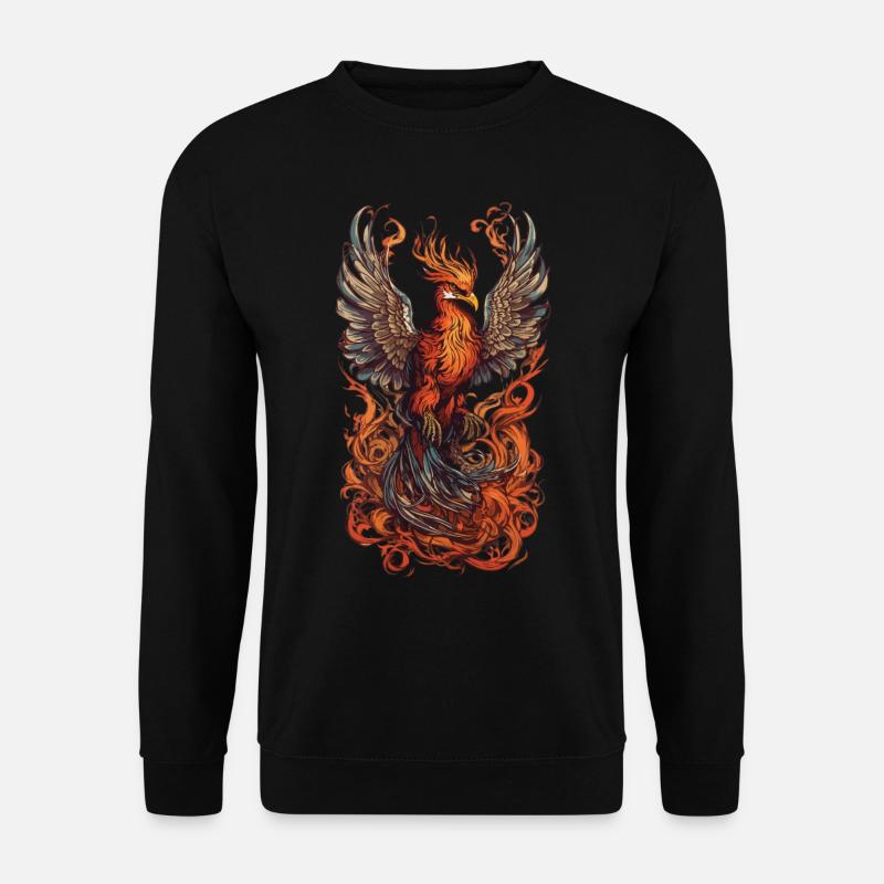 Ikonisches Fabelwesen Phönix Vogel Streetwear - Unisex Pullover - Schwarz