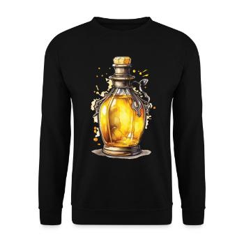 Magic Potion Aesthetic Gamer Design Streetwear - Unisex Sweatshirt - black - Front - Alina (178cm) & Michal (187cm)