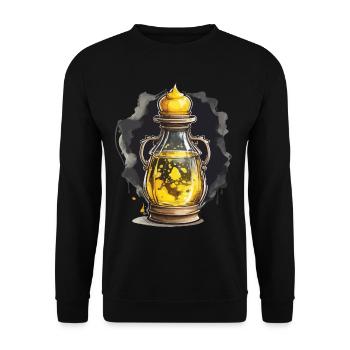 Aesthetic Magic Potion Gaming Design Iconic - Unisex Sweatshirt - black - Front - Alina (178cm) & Michal (187cm)