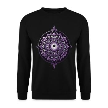 Mandala Design Aesthetic Pattern Spiritual - Unisex Sweatshirt - black - Front - Alina (178cm) & Michal (187cm)