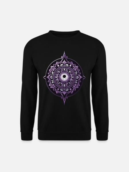 Mandala Design Aesthetic Pattern Spiritual - Unisex Sweatshirt - black