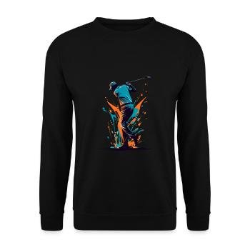 Golfspieler Design Esthétique Golfeur Sport - Sweat-shirt Unisexe - noir - Devant - Alina (178cm) & Michal (187cm)
