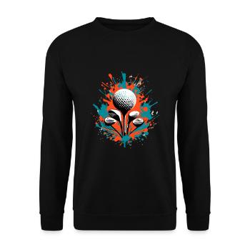 Golfspieler Design Esthétique Golfeur Sport - Sweat-shirt Unisexe - noir - Devant - Alina (178cm) & Michal (187cm)