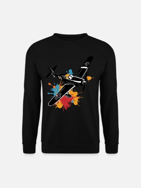 Modellflugzeug Pilot Flugzeug Hobby Design - Unisex Pullover - Schwarz