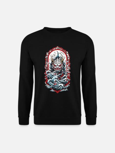 Seeungeheuer Ästhetik Yokai Japanischer Dämon - Unisex Pullover - Schwarz