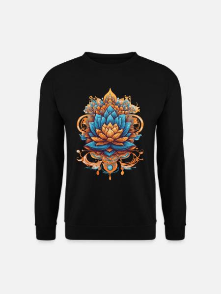 Feder Mandala Traumfänger Spirituelles Design - Unisex Pullover - Schwarz