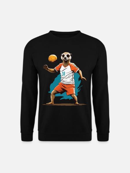 Erdmännchen Handballspieler Streetwear Stil - Unisex Pullover - Schwarz