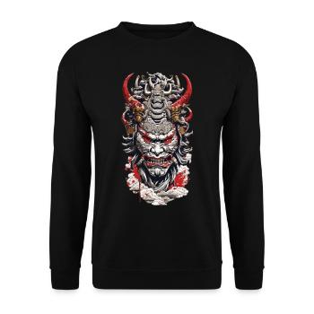 Esthétique Yokai Oni Ukiyo-e Démons japonais - Sweat-shirt Unisexe - noir - Devant - Alina (178cm) & Michal (187cm)