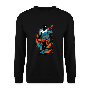 Handballspieler Streetwear Ikonischer Style - Unisex Pullover - Schwarz - Vorne - Alina (178cm) & Michal (187cm)