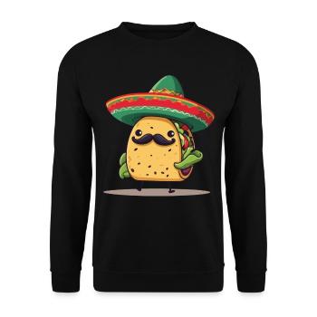 Funny Kawaii Taco Cinco De Mayo Aesthetic - Unisex Sweatshirt - black - Front - Alina (178cm) & Michal (187cm)