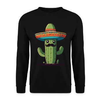 Cactus Fiesta Vacances Mexicaines Drôle - Sweat-shirt Unisexe - noir - Devant - Alina (178cm) & Michal (187cm)