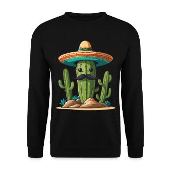 Cactus Fiesta Vacances Mexicaines Drôle - Sweat-shirt Unisexe - noir - Devant - Alina (178cm) & Michal (187cm)