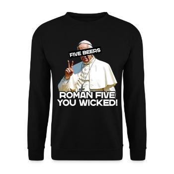 Cinq bières romaines, impies - Sweat-shirt Unisexe - noir - Devant - Alina (178cm) & Michal (187cm)