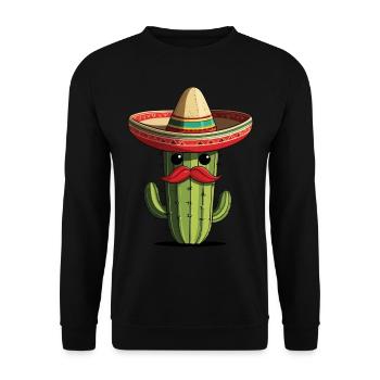 Cactus Fiesta Vacances Mexicaines Drôle - Sweat-shirt Unisexe - noir - Devant - Alina (178cm) & Michal (187cm)
