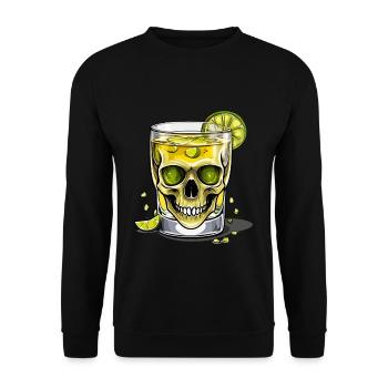Iconic Mexico Drink Tequila Skull Design - Sweat-shirt Unisexe - noir - Devant - Alina (178cm) & Michal (187cm)