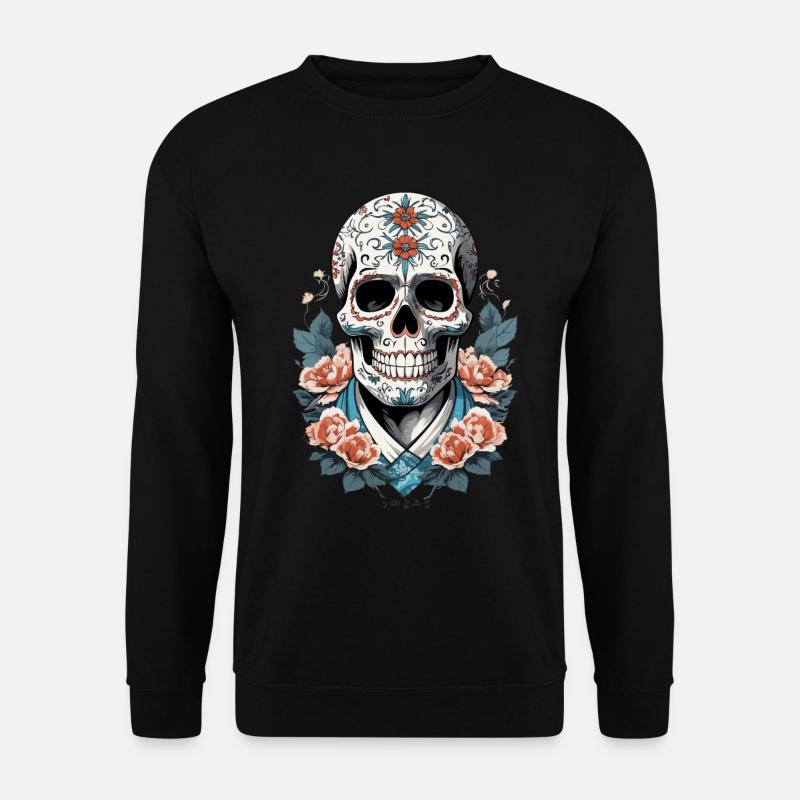 Iconic Sugar Skull Mexican Holiday - Unisex Sweatshirt - black
