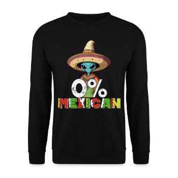 Alien No Mexican Drôle Fiesta Dicton - Sweat-shirt Unisexe - noir - Devant - Alina (178cm) & Michal (187cm)