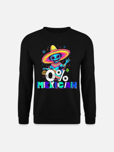 Lustiger Fiesta Spruch Kein Mexikaner Feiern - Unisex Pullover - Schwarz