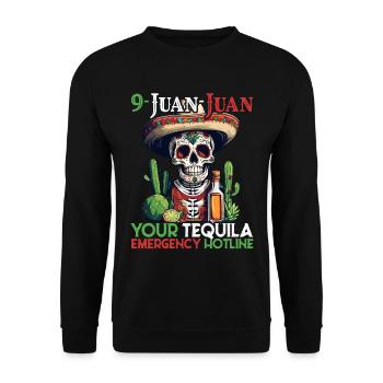 Lustiger Tequila Spruch Cinco De Mayo Design - Unisex Pullover - Schwarz - Vorne - Alina (178cm) & Michal (187cm)