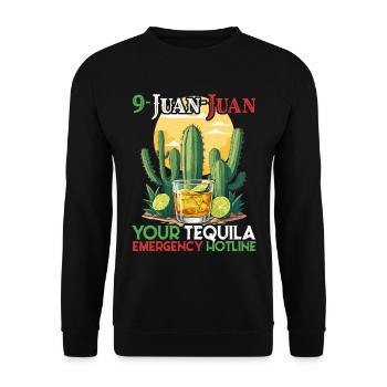 Funny Tequila Saying Cinco De Mayo Design - Unisex Sweatshirt - black - Front - Alina (178cm) & Michal (187cm)