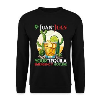 Lustiger Tequila Spruch Cinco De Mayo Design - Unisex Pullover - Schwarz - Vorne - Alina (178cm) & Michal (187cm)