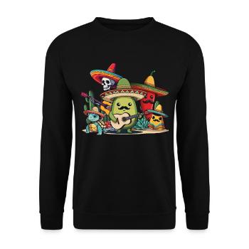 Funny Fiesta Squad Style Vacances Mexicaines - Sweat-shirt Unisexe - noir - Devant - Alina (178cm) & Michal (187cm)