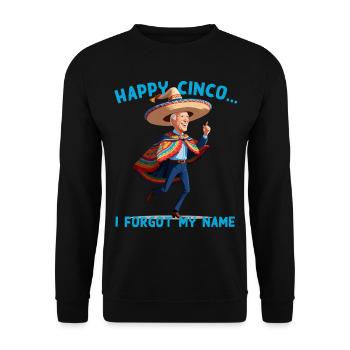 Drôle de président confus Fête mexicaine - Sweat-shirt Unisexe - noir - Devant - Alina (178cm) & Michal (187cm)
