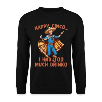 Drôle de président confus Fête mexicaine - Sweat-shirt Unisexe - noir - Devant - Alina (178cm) & Michal (187cm)