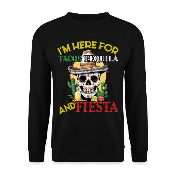 Cinco De Mayo Funny Tequila Mexico Design - Unisex Sweatshirt - black - Front - Alina (178cm) & Michal (187cm)