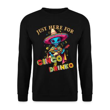 Fiesta Alien Disant Mexicain Drôle - Sweat-shirt Unisexe - noir - Devant - Alina (178cm) & Michal (187cm)