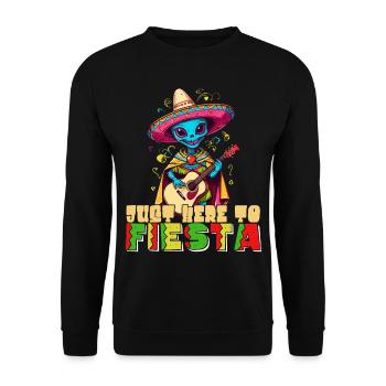 Drôle de fête Fiesta Alien Vacances mexicaines - Sweat-shirt Unisexe - noir - Devant - Alina (178cm) & Michal (187cm)