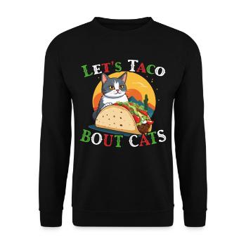 Taco Cat Dicton Cinco de Mayo Fiesta - Sweat-shirt Unisexe - noir - Devant - Alina (178cm) & Michal (187cm)
