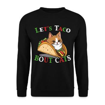 Taco Cats Disant Cinco De Mayo Mexicain - Sweat-shirt Unisexe - noir - Devant - Alina (178cm) & Michal (187cm)