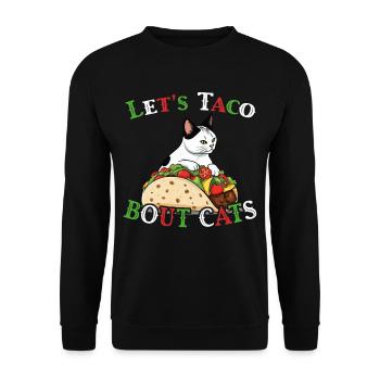 Drôle de chat taco Cinco De Mayo mexicain - Sweat-shirt Unisexe - noir - Devant - Alina (178cm) & Michal (187cm)