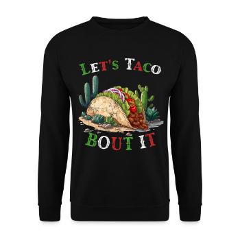 Drôle de tacos disant nourriture mexicaine Cinco de - Sweat-shirt Unisexe - noir - Devant - Alina (178cm) & Michal (187cm)