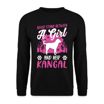 Kangal Girl Chien de berger d’Anatolie - Sweat-shirt Unisexe - noir - Devant - Alina (178cm) & Michal (187cm)