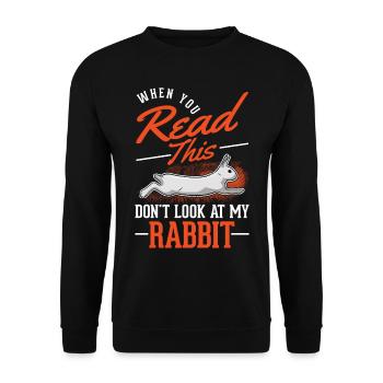 Lapin Lapin Lapin Lapin - Sweat-shirt Unisexe - noir - Devant - Alina (178cm) & Michal (187cm)