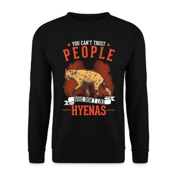 Hyène Cadeau Aardwolf Hyène - Sweat-shirt Unisexe - noir - Devant - Alina (178cm) & Michal (187cm)