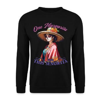 Funny Margarita Design Cinco de Mayo Lover - Unisex Sweatshirt - black - Front - Alina (178cm) & Michal (187cm)