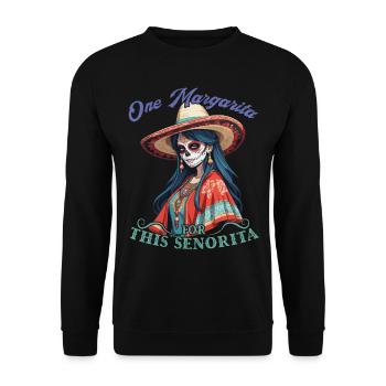 Señorita a besoin du design de Margarita Cinco de Mayo - Sweat-shirt Unisexe - noir - Devant - Alina (178cm) & Michal (187cm)