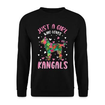 Kangal Girl Anatolian Shepherd Dog - Unisex Sweatshirt - black - Front - Alina (178cm) & Michal (187cm)