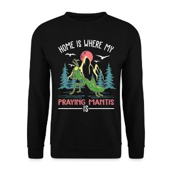 Praying mantis home mantis mantis mantis - Unisex Sweatshirt - black - Front - Alina (178cm) & Michal (187cm)
