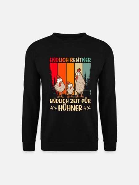 Hühner Rentner Hühnchen Opa Bauer Huhn - Unisex Pullover - Schwarz